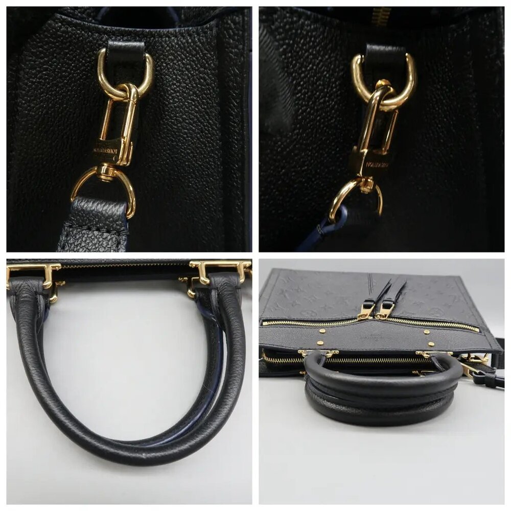 100% Authentic Louis Vuitton Sully Black Monogram Leather Satchel - Picture 9 of 12